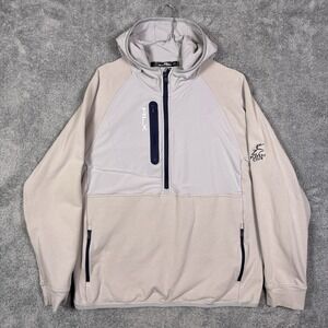 RLX Ralph Lauren Jacket Men L 1/2 Zip Hoodie Softshell Tech Pullover Windbreaker